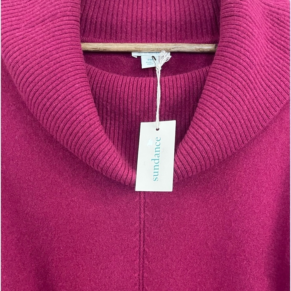 Sundance Giovanna Cashmere Cowlneck Sweater Petite Bordeaux NWT - Picture 8 of 10